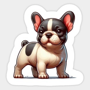 Cute French Bulldog Illustration Sticker